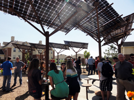 The recently opened Shoreline Solar Plaza was partially funded through SCIF.